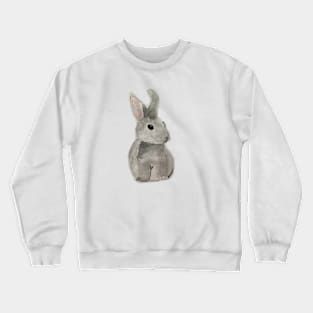 cute watercolor easter bunny sweet watercolour rabbit Crewneck Sweatshirt